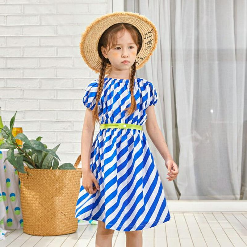 【新作10%OFF】イアゴナルストライプワンピース・u04467・キッズ 【3~8才】【ops】【韓国 ファッション ワンピース