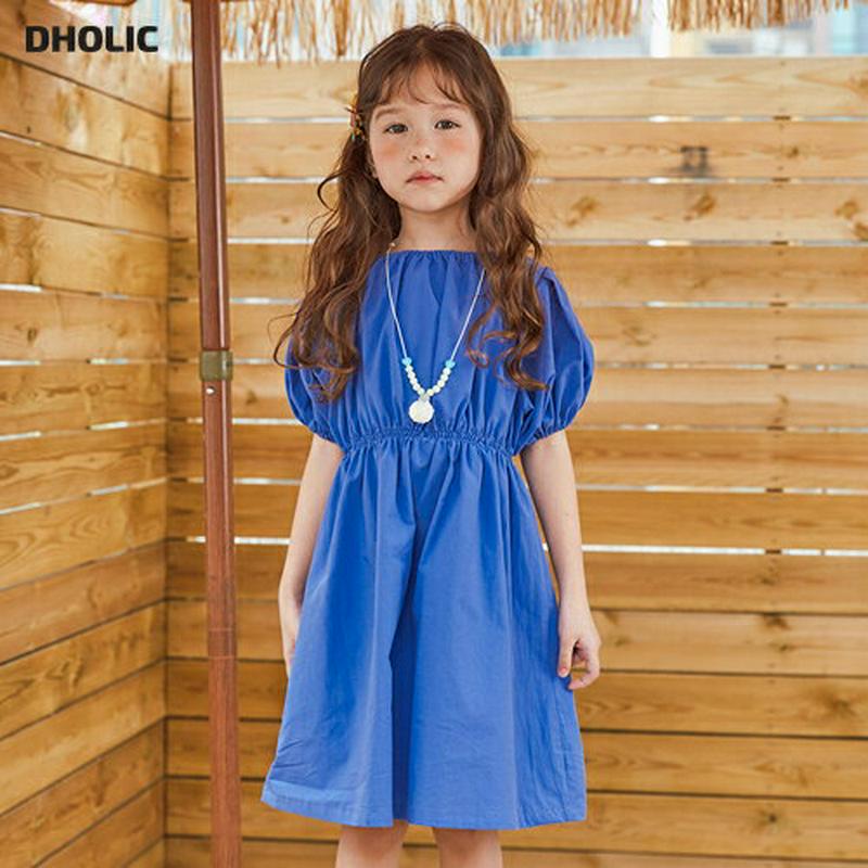 【新作10%OFF】ボリュームスリーブワンピース・u04455・キッズ 【3~8才】【ops】【韓国 ファッション ワンピース 