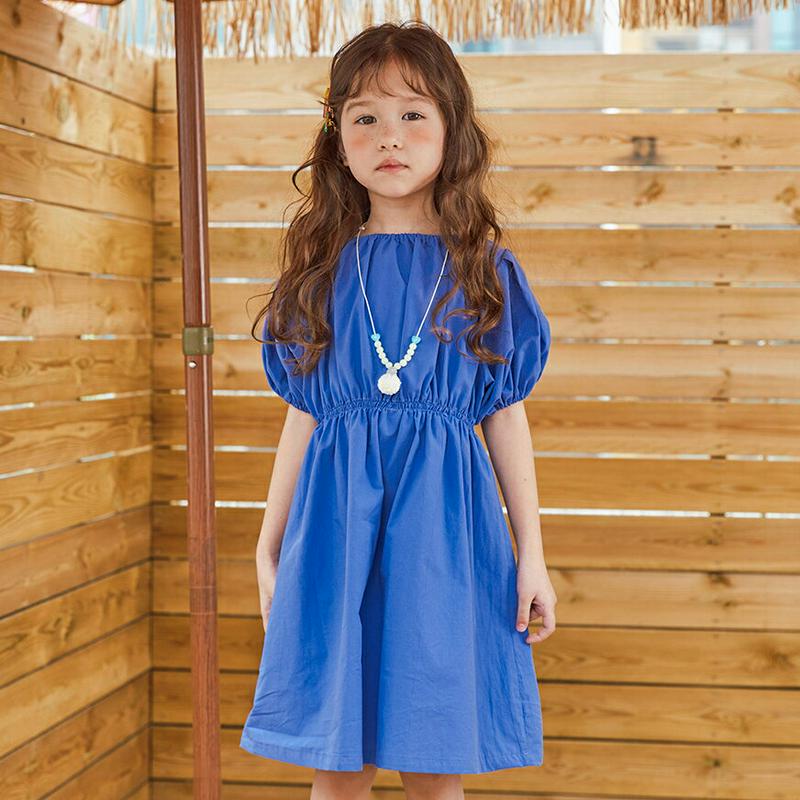 【新作10%OFF】ボリュームスリーブワンピース・u04455・キッズ 【3~8才】【ops】【韓国 ファッション ワンピース 