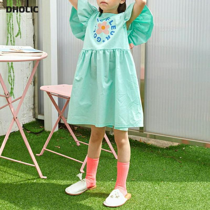 【新作10%OFF】フレアスリーブフラワープリントワンピース・u04473・キッズ 【3~8才】【ops】【韓国 ファッション 