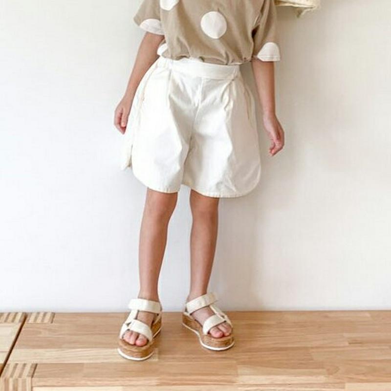 【新作10%OFF】ラウンドヘムスリットショートパンツ・u04444・キッズ 【3~8才】【pt】【韓国 ファッション ボトムス