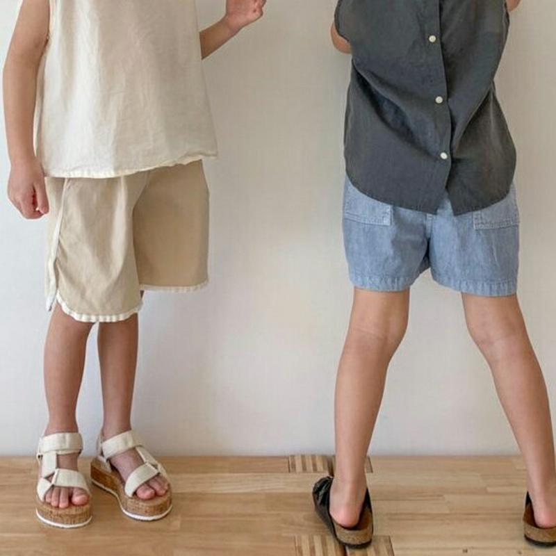 【新作10%OFF】ラウンドヘムスリットショートパンツ・u04444・キッズ 【3~8才】【pt】【韓国 ファッション ボトムス