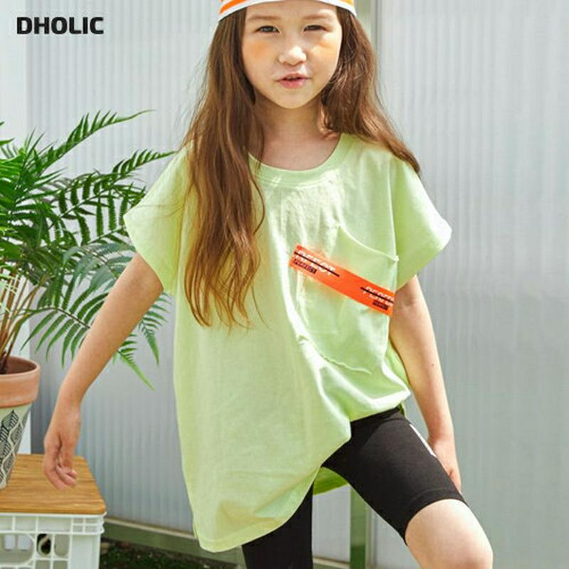 【新作10%OFF】レタリングテープポケットTシャツ・u04472・キッズ 【3~8才】【tops】【韓国 ファッション トップ