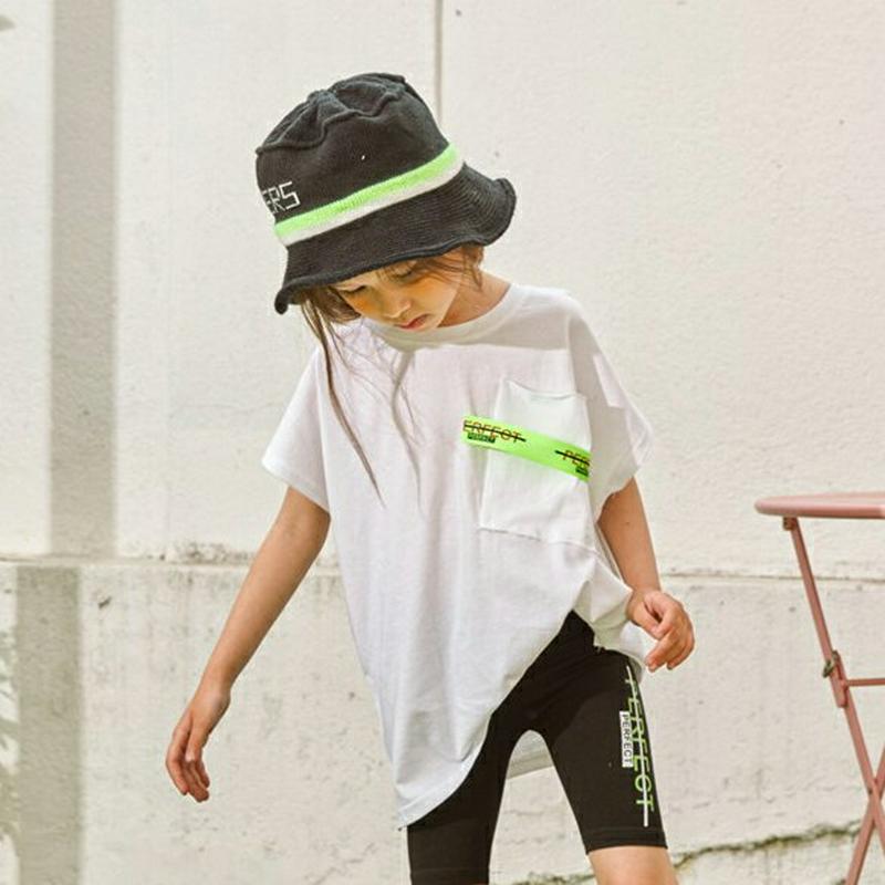 【新作10%OFF】レタリングテープポケットTシャツ・u04472・キッズ 【3~8才】【tops】【韓国 ファッション トップ