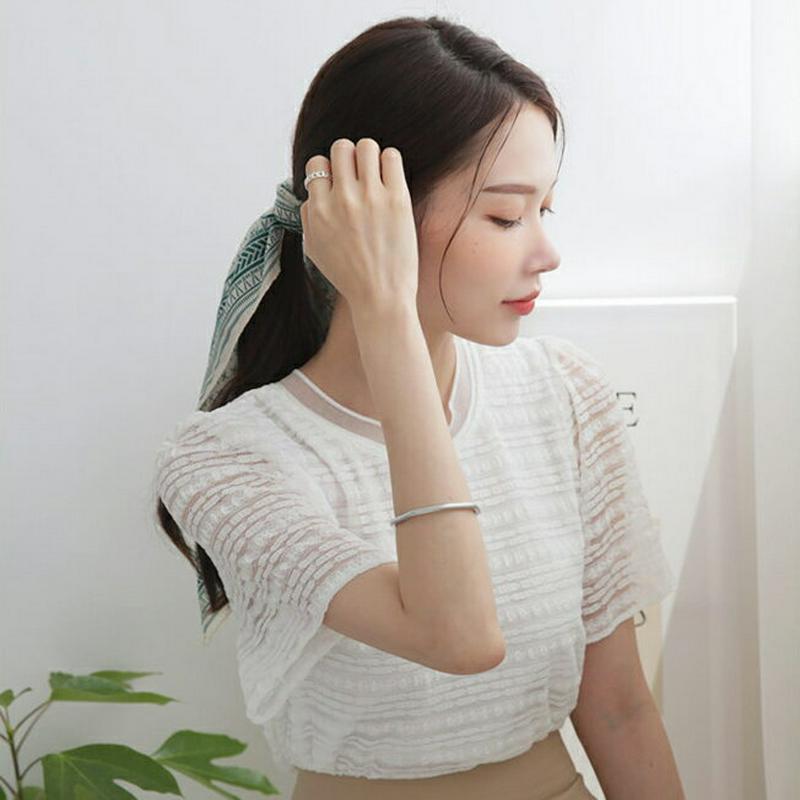 【新作10%OFF】テクスチャーブラウス・全2色・b63147 レディース【bl】【韓国 ファッション トップス ブラウス レー