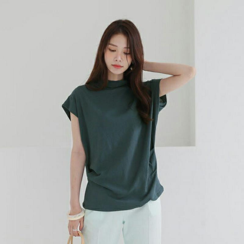 【新作10%OFF】ハーフネックドルマンTシャツ・全7色・b63141 レディース【tops】【韓国 ファッション トップス T