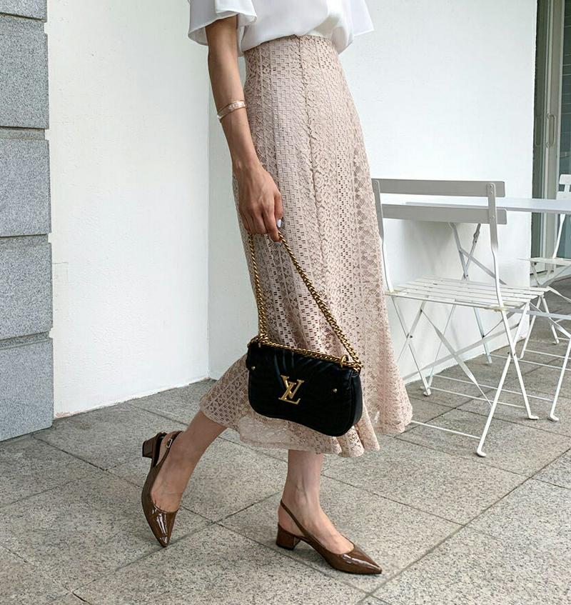 【新作10%OFF】マーメイドレーススカート・全5色・b56168 レディース【sk】【韓国 ファッション スカート ロング ロ