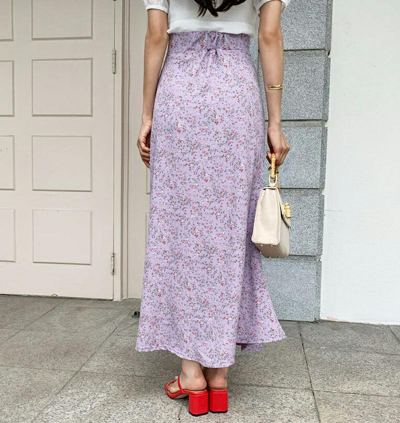 【新作10%OFF】フレアフローラルスカート・全2色・t60479 レディース【sk】【韓国 ファッション スカート ロング ロ