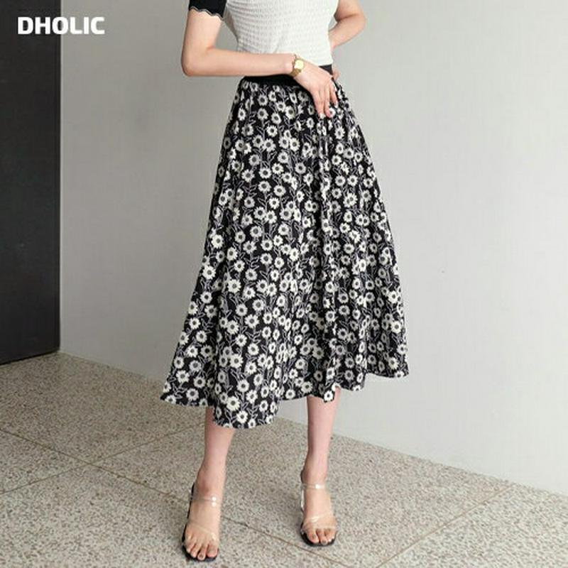 【新作10%OFF】フローラルフレアスカート・全2色・b60431 レディース【sk】【韓国 ファッション スカート ロング ロ