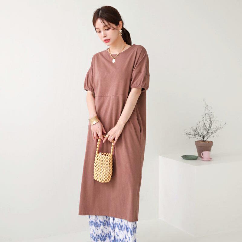 【新作10%OFF】パフスリーブワンピース・全3色・b63152 レディース【ops】【韓国 ファッション ワンピース ロング 