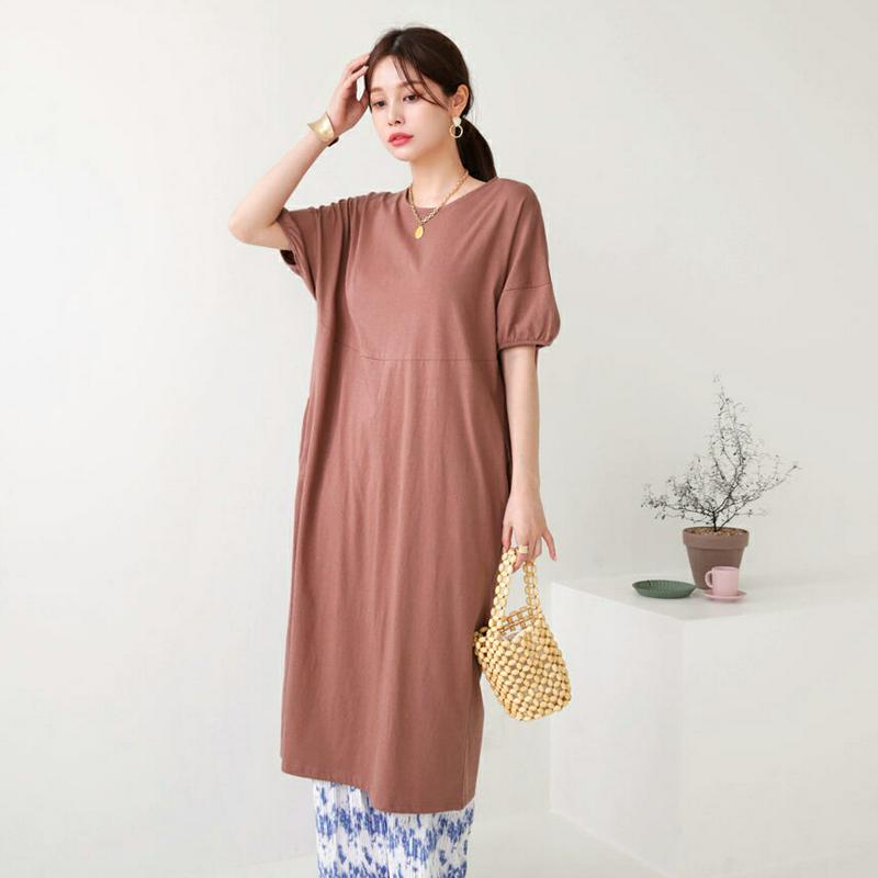 【新作10%OFF】パフスリーブワンピース・全3色・b63152 レディース【ops】【韓国 ファッション ワンピース ロング 