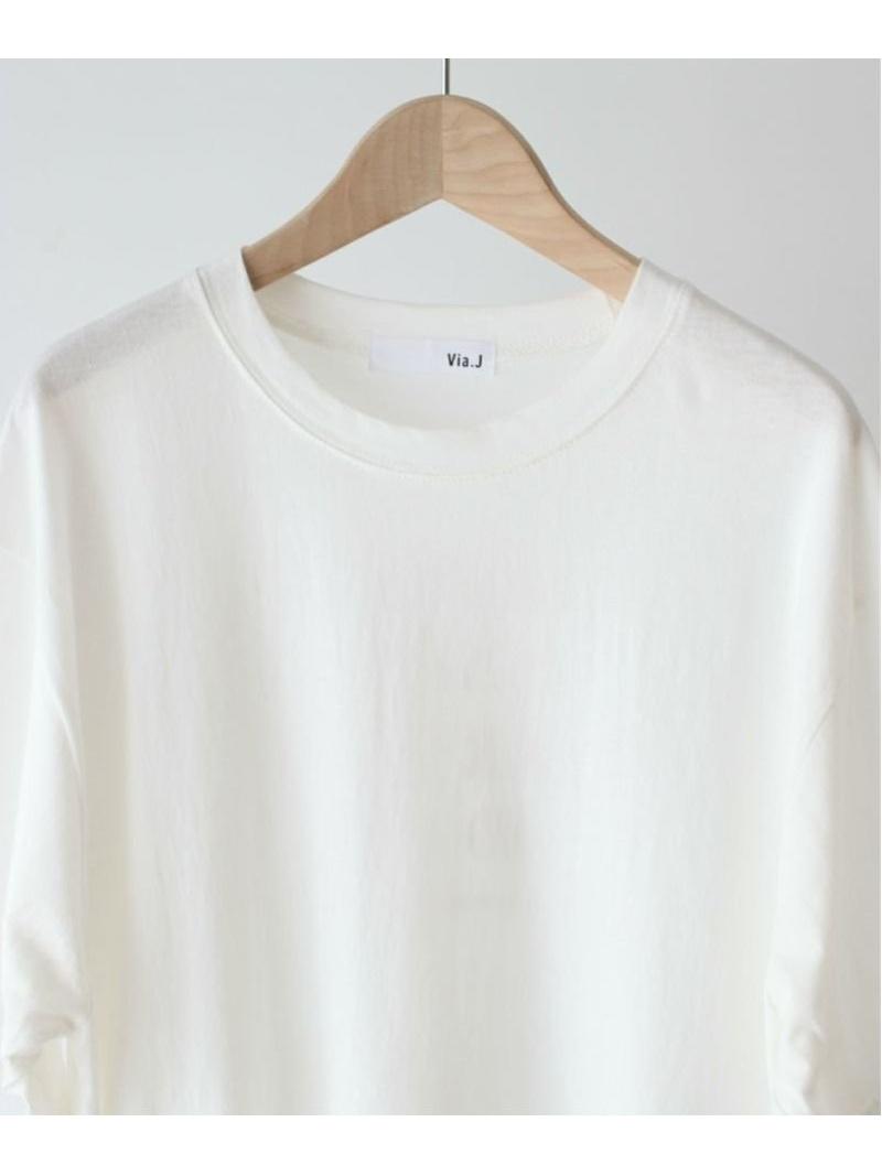 Via j/Via j(ヴィアジェイ)"I NEED"バックロゴ半袖Tシャツ（via j）