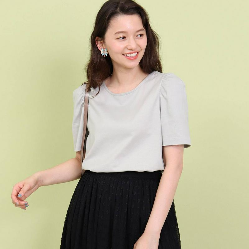 【ＷＥＢ先行】アームホールギャザーコットンＴシャツ（ａｎａｔｅｌｉｅｒ／アナトリエ）