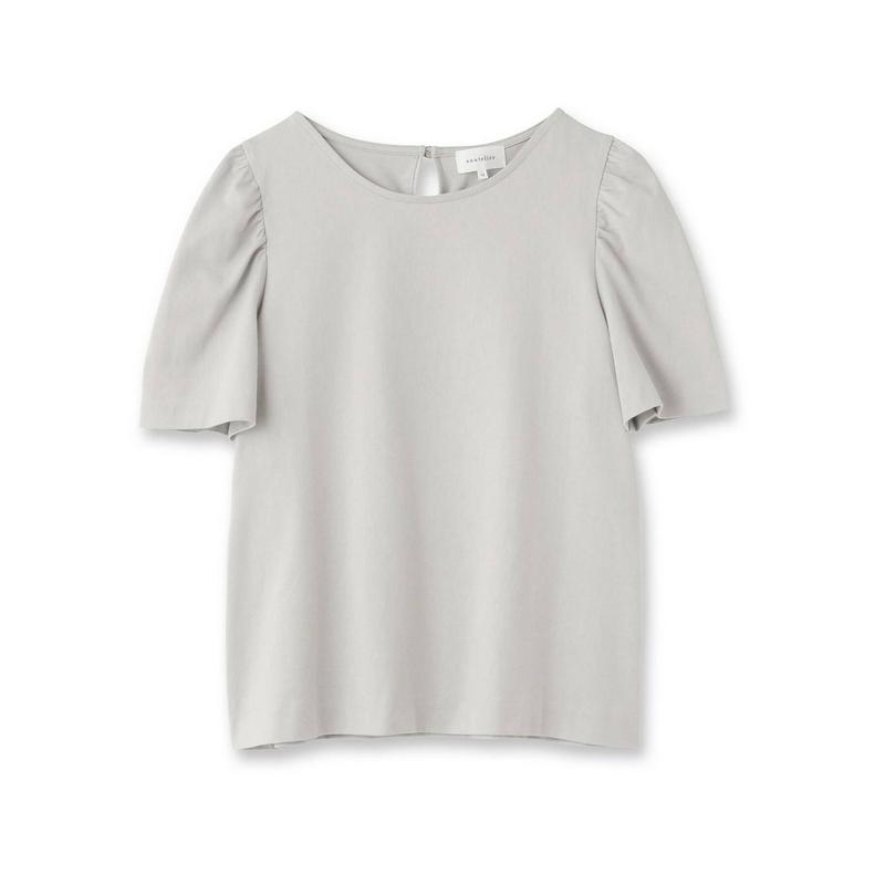 【ＷＥＢ先行】アームホールギャザーコットンＴシャツ（ａｎａｔｅｌｉｅｒ／アナトリエ）