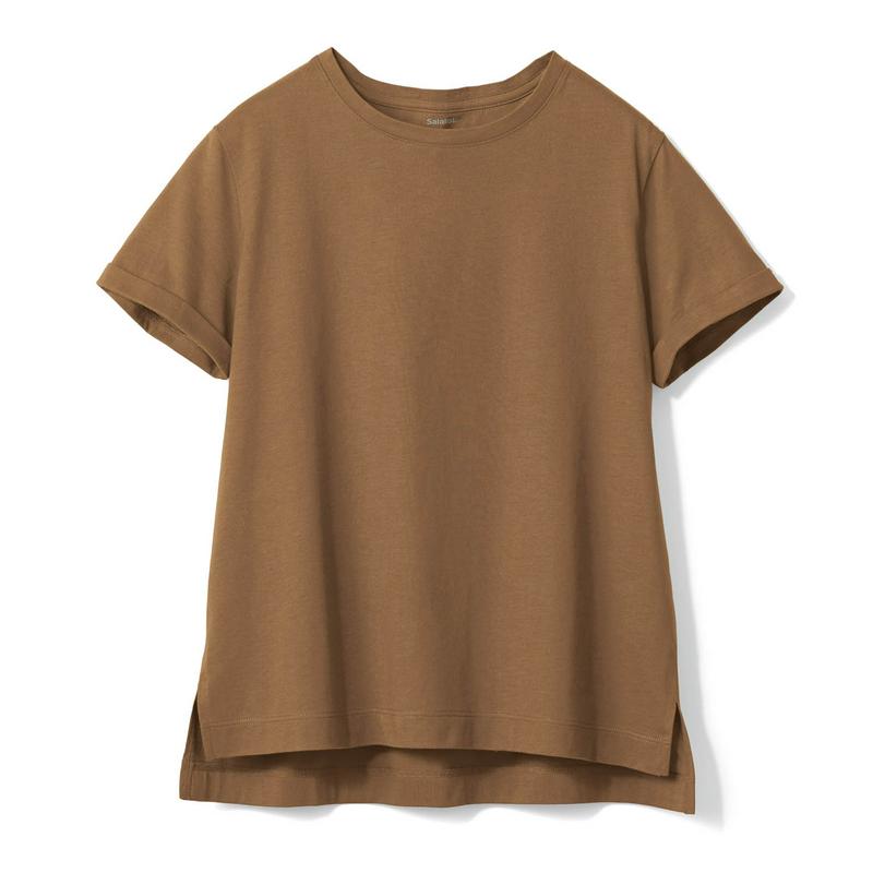 丸みを隠す大人仕立てＴシャツ【綿１００％・吸水速乾・消臭】（サラリスト）
