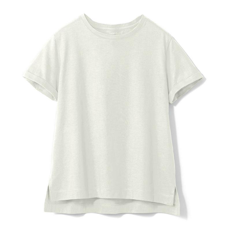 丸みを隠す大人仕立てＴシャツ【綿１００％・吸水速乾・消臭】（サラリスト）