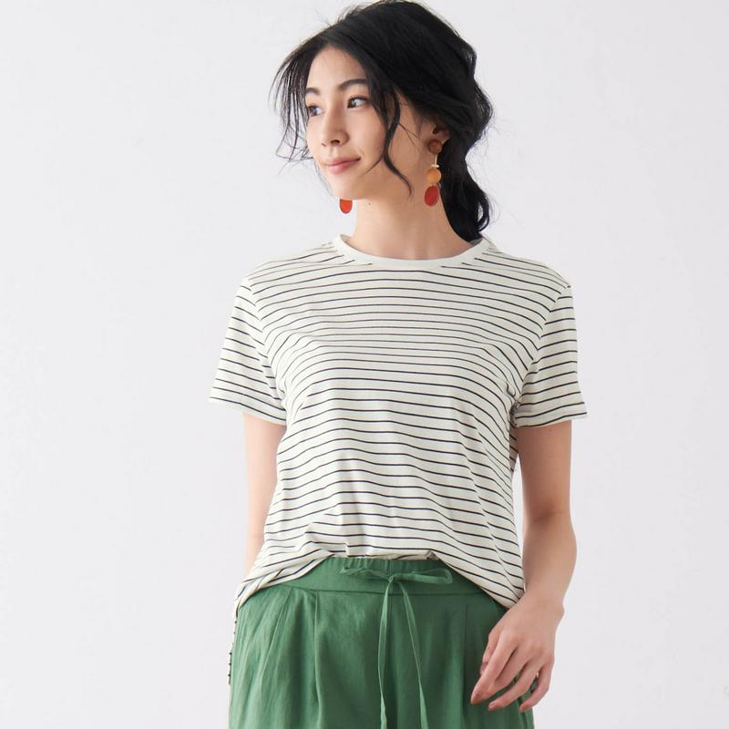 丸みを隠す大人仕立てＴシャツ【綿１００％・吸水速乾・消臭】（サラリスト）