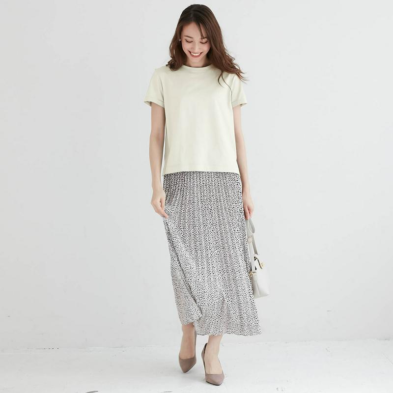 丸みを隠す大人仕立てＴシャツ【綿１００％・吸水速乾・消臭】（サラリスト）