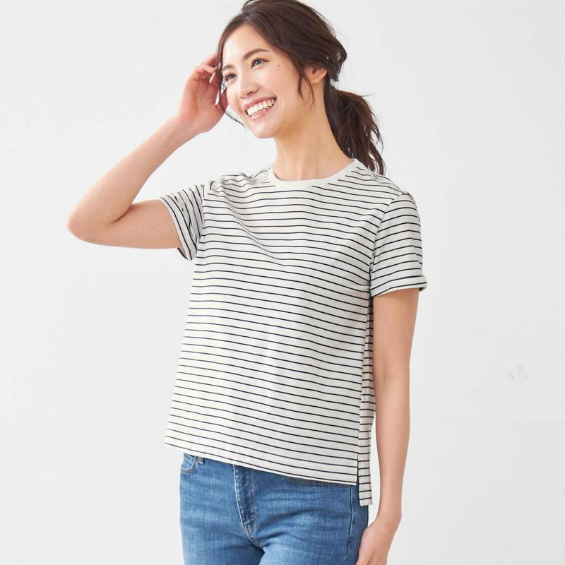 丸みを隠す大人仕立てＴシャツ【綿１００％・吸水速乾・消臭】（サラリスト）