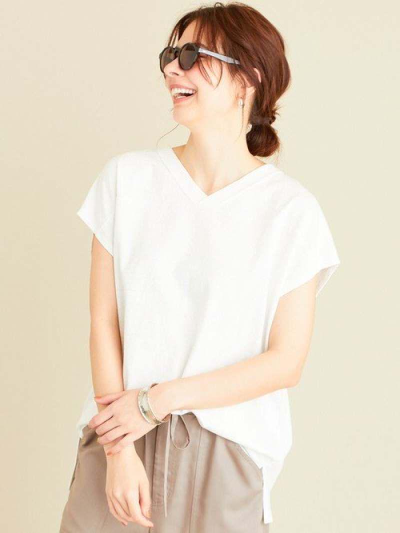 【別注】<Americana(アメリカーナ)>∴フットボールVネックノースリーブTシャツ о