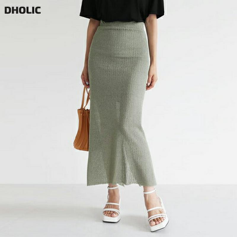 【新作10%OFF】ニットHラインスカート・全4色・t47768 レディース【sk】【韓国 ファッション ボトムス スカート ロ