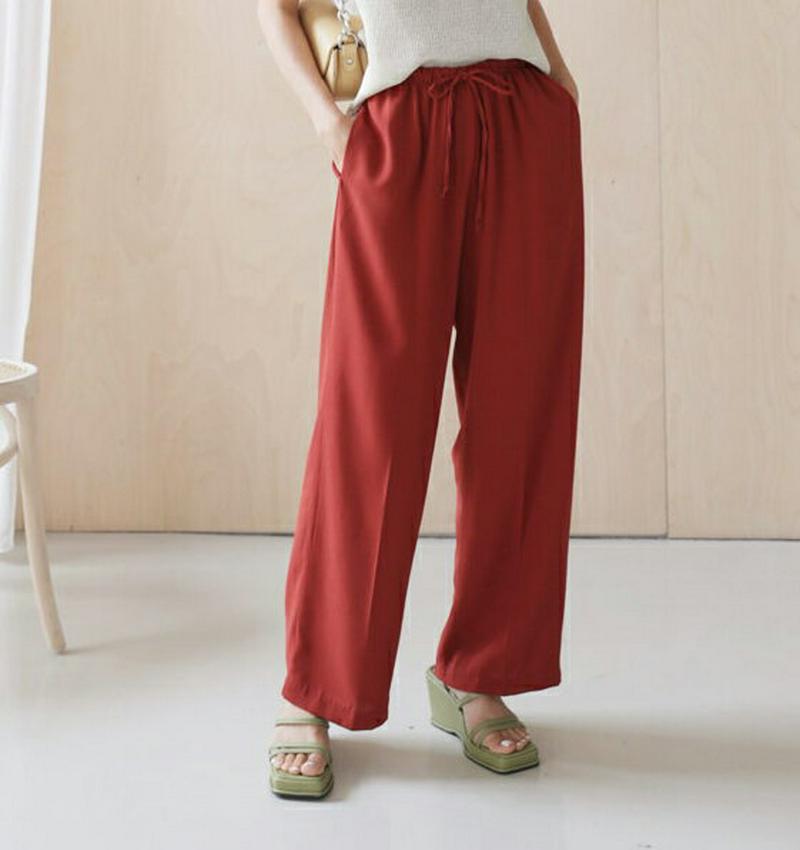 【新作10%OFF】ストレッチウエストパンツ・全3色・t47770 レディース【pt】【韓国 ファッション ボトムス ズボン パ