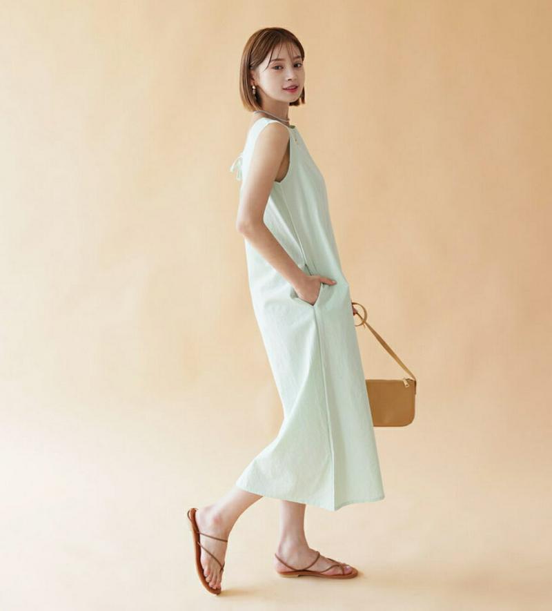 【新作10%OFF】リボンスリーブレスワンピース・全3色・t47763 レディース【ops】【韓国 ファッション ワンピース ロ