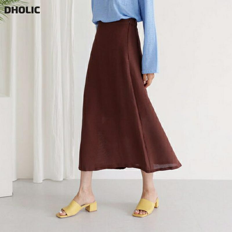 【新作10%OFF】リネン混フレアスカート・全3色・t47775 レディース【sk】【韓国 ファッション ボトムス スカート ロ