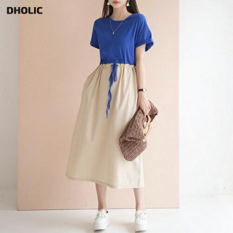 【新作10%OFF】ドロストバイカラーワンピース・全3色・b63224 レディース【ops】【韓国 ファッション ワンピース ロ