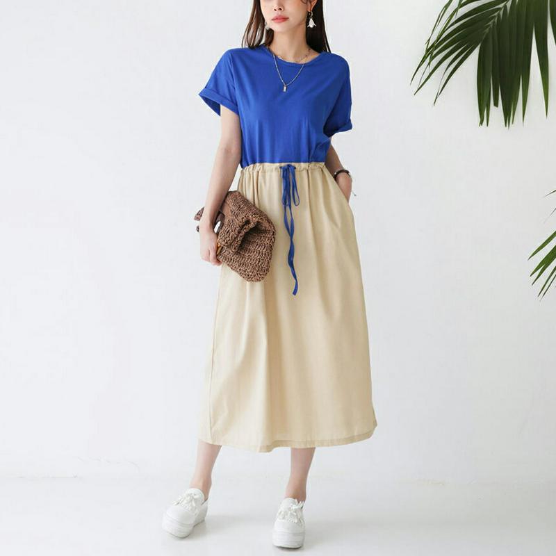 【新作10%OFF】ドロストバイカラーワンピース・全3色・b63224 レディース【ops】【韓国 ファッション ワンピース ロ