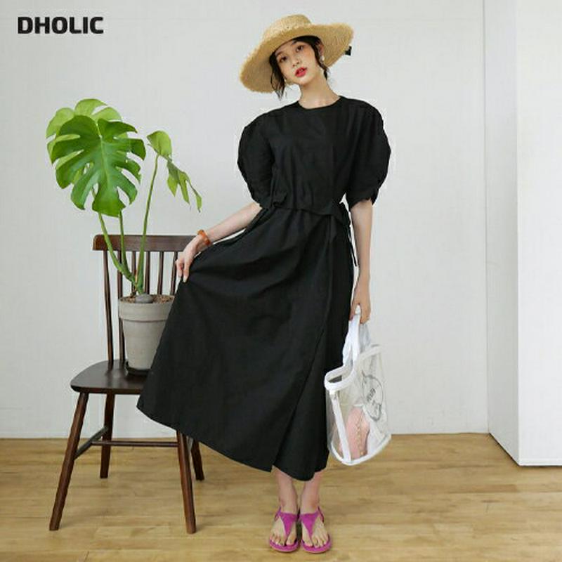 【只今10%OFF】フリルリボンパフワンピース・全3色・t56585 レディース【ops】【韓国 ファッション ワンピース ロン