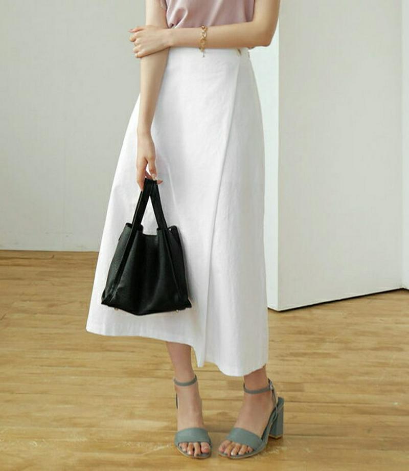 ボタンラップスカート・全3色・b56573 レディース【sk】【韓国 ファッション ボトムス スカート ロング丈 ロングスカート
