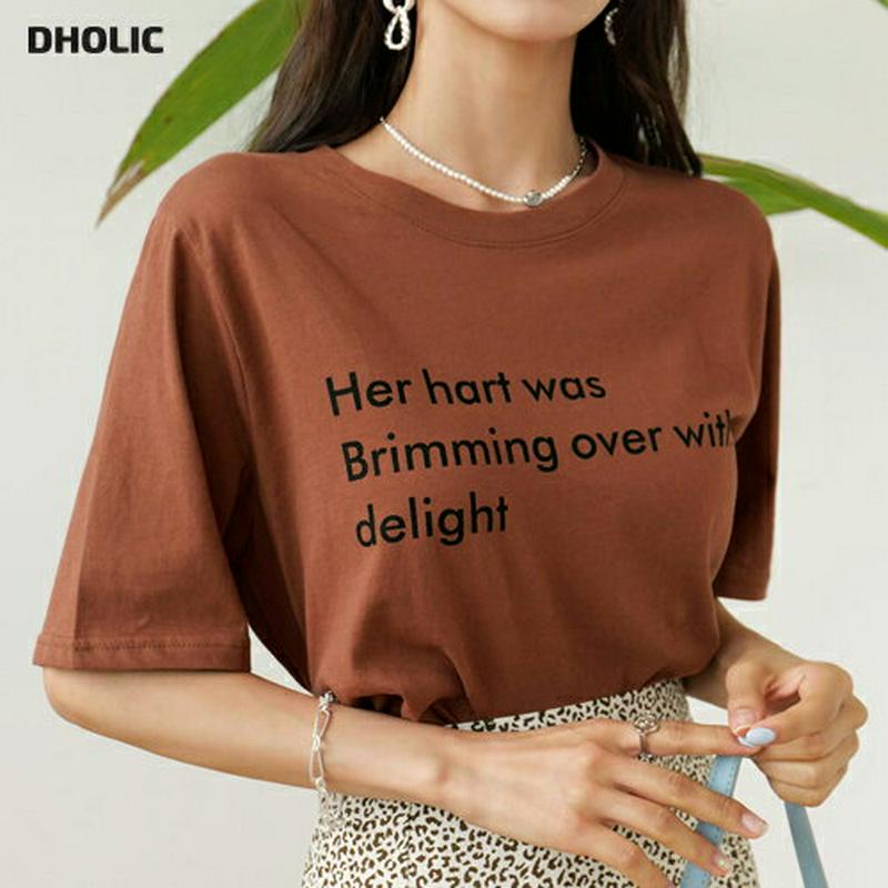 レタリングTシャツ・全4色・t56577 レディース【tops】【韓国 ファッション トップス Tシャツ 半袖 ハーフスリーブ 