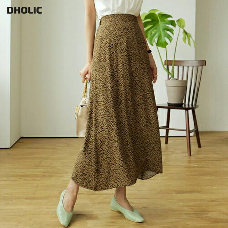 レオパードロングスカート・全3色・b56601 レディース【sk】【韓国 ファッション ボトムス スカート ロング丈 ロングスカ