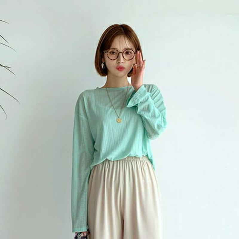 【新作10%OFF】フロントスリットTシャツ・全4色・t60415 レディース【tops】【韓国 ファッション トップス Tシャ