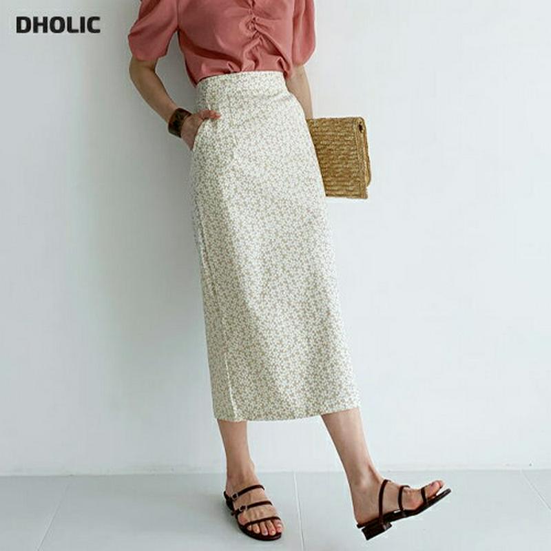 【新作10%OFF】フローラルスリットスカート・全3色・b60447 レディース【sk】【韓国 ファッション ボトムス スカート