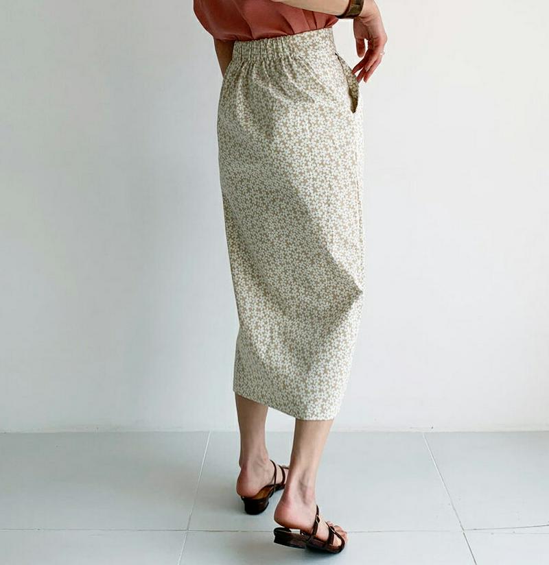 【新作10%OFF】フローラルスリットスカート・全3色・b60447 レディース【sk】【韓国 ファッション ボトムス スカート