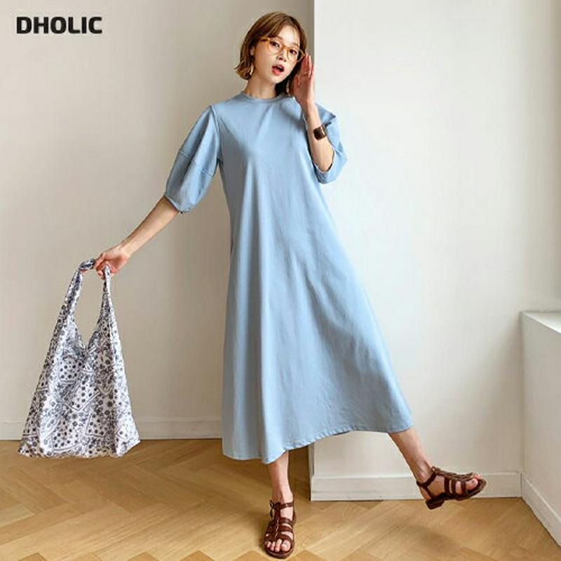 【新作10%OFF】パフフレアワンピース・全3色・b60426 レディース【ops】【韓国 ファッション ワンピース ロング丈 