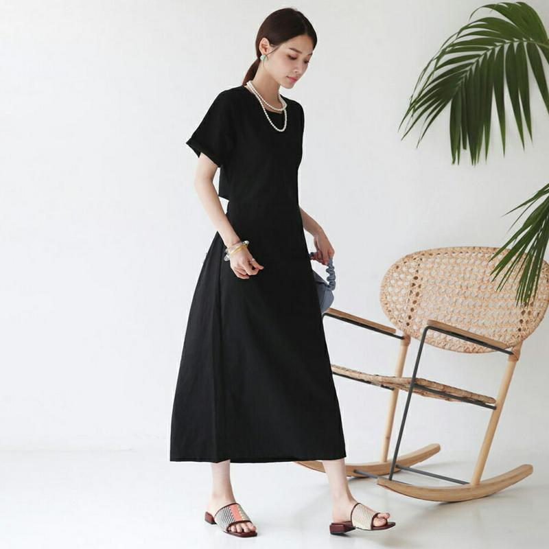 【新作10%OFF】バックスリットワンピース・全3色・t63231 レディース【ops】【韓国 ファッション ワンピース ロング