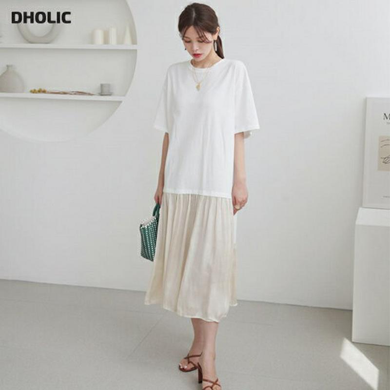 ベルト付フレアヘムワンピース・全3色・t63151 レディース【ops】【韓国 ファッション ワンピース ロングワンピース 半袖