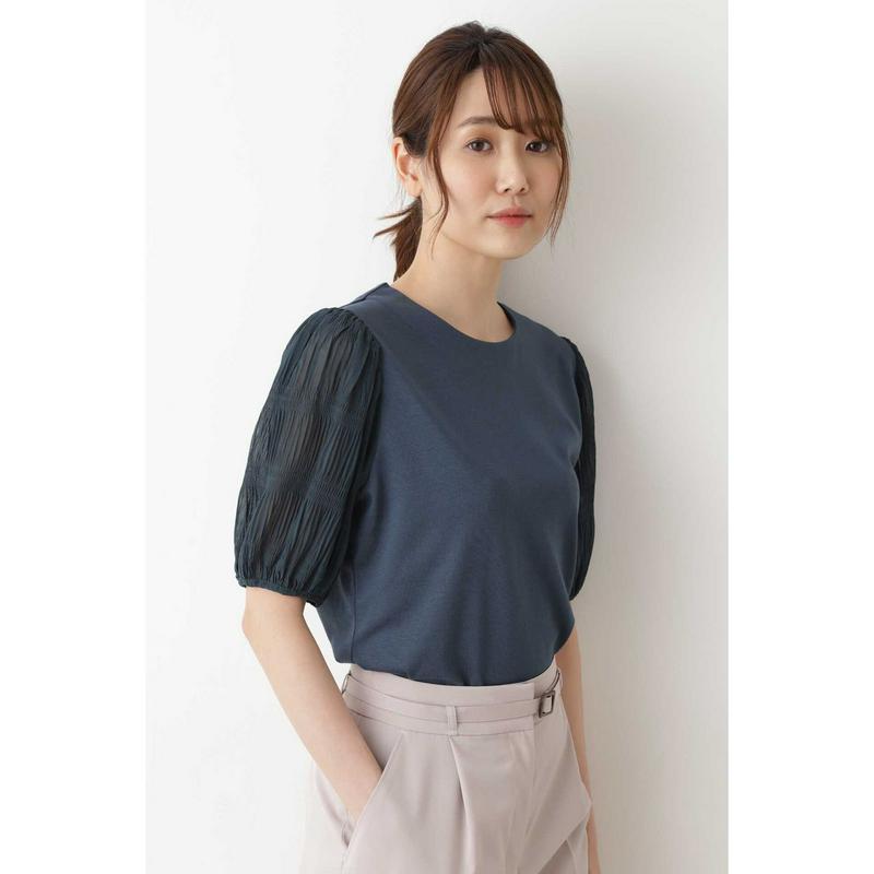 マジョリカプリーツスリーブカットソー（NATURAL BEAUTY BASIC／ナチュラルビューティー ベーシック）