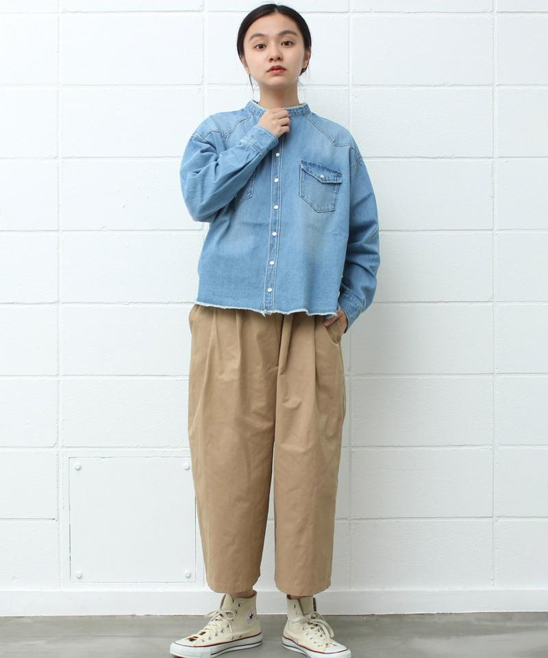 mat　Ｃ／Ｎアシンメトリータックパンツ（mat quotidien）