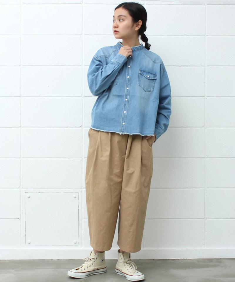 mat　Ｃ／Ｎアシンメトリータックパンツ（mat quotidien）
