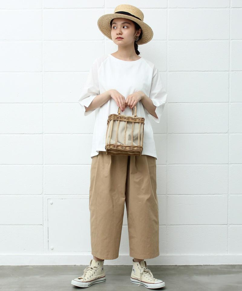mat　Ｃ／Ｎアシンメトリータックパンツ（mat quotidien）