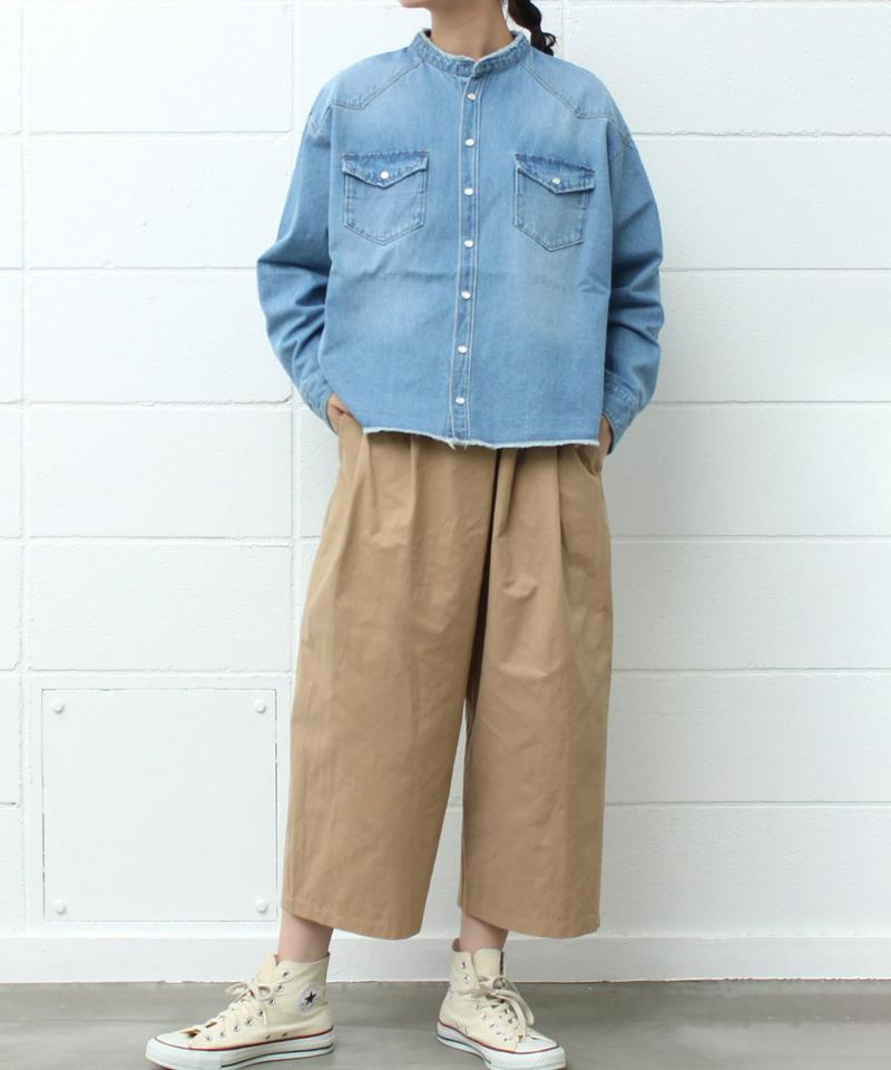 mat　Ｃ／Ｎアシンメトリータックパンツ（mat quotidien）