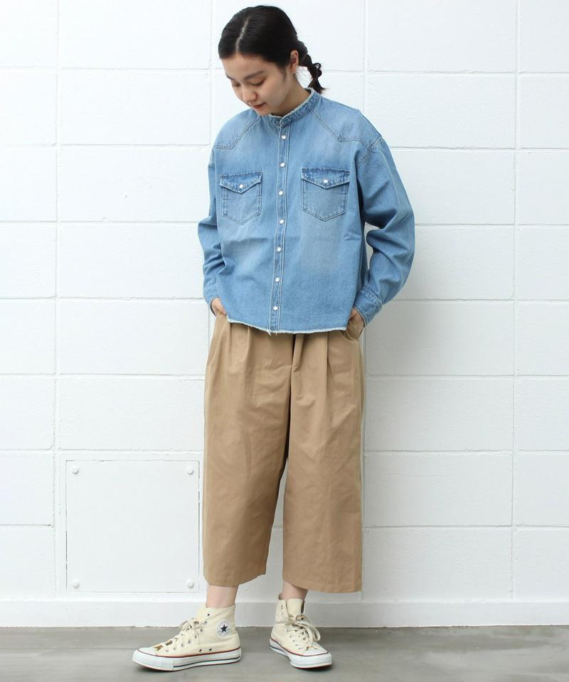 mat　Ｃ／Ｎアシンメトリータックパンツ（mat quotidien）