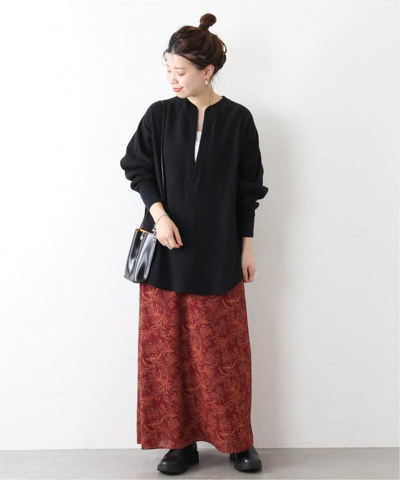 【CLANE/クラネ】HEAVY RIB V NECK TOPS：カットソー◆（JOURNAL STANDARD）