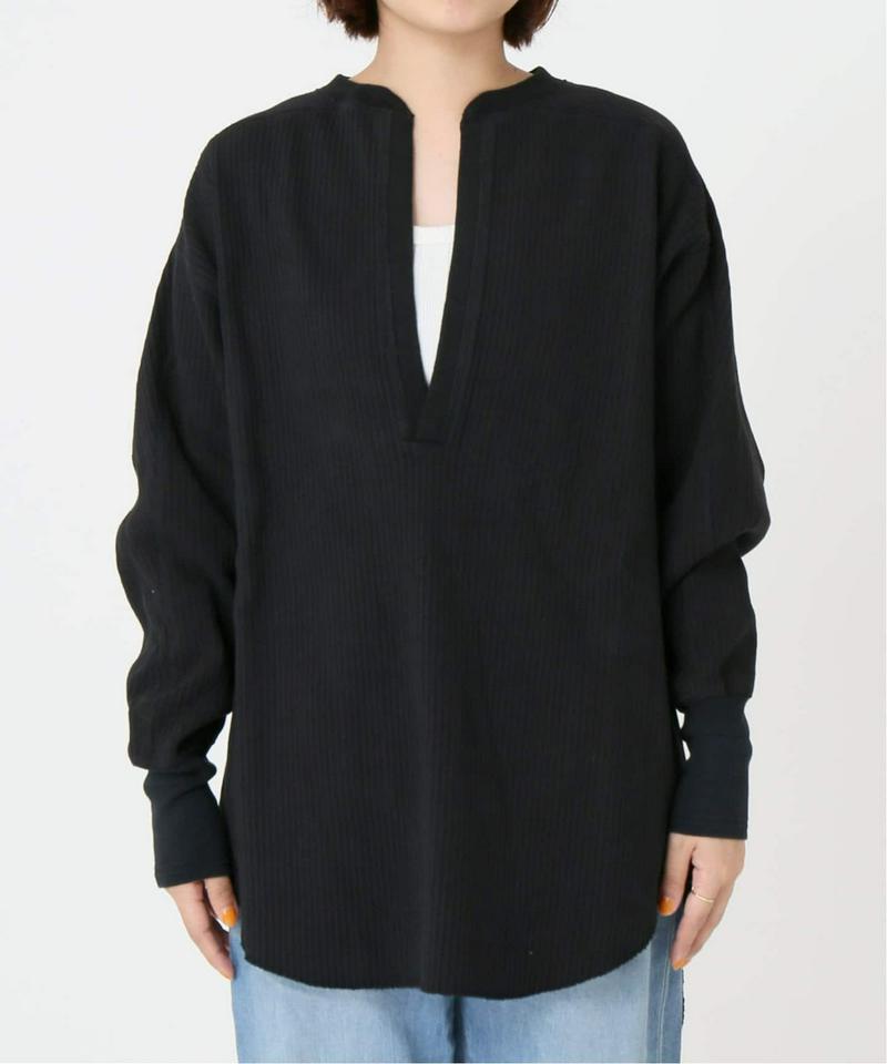 【CLANE/クラネ】HEAVY RIB V NECK TOPS：カットソー◆（JOURNAL STANDARD）