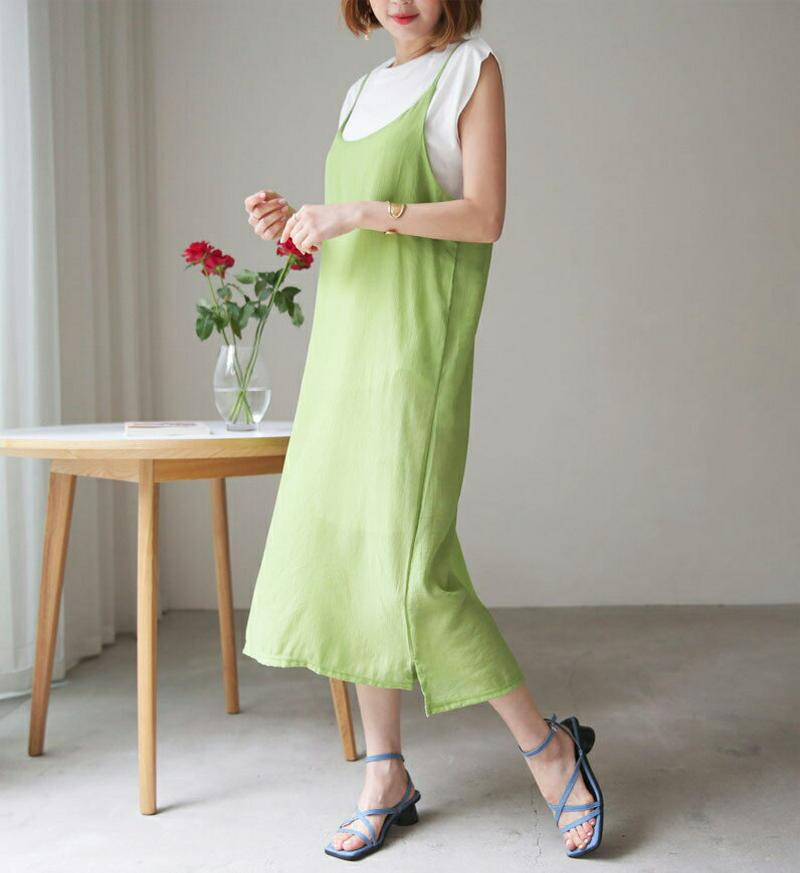 【新作10%OFF】2WAYスリーブレスワンピース・全4色・b60556 レディース【ops】【韓国 ファッション ワンピース 