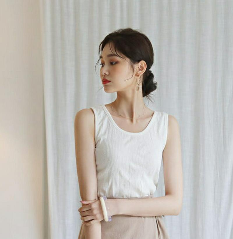 【新作10%OFF】リンクルスリーブレス・全4色・t60542 レディース【tops】【韓国 ファッション トップス スリーブレ